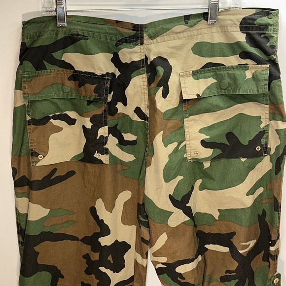 Men’s XL Nike Y2k Camo Skate Hiking Pants Drawstring Convertible Pants VTG RARE - Picture 13 of 15